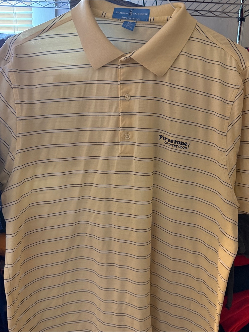 Men’s Yellow Stripe Polo Shirt